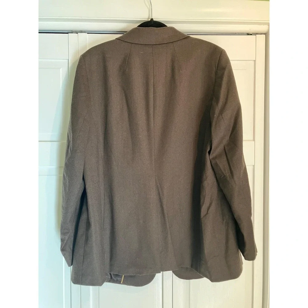 Talbots‎ Mocha Brown Wool Blend Blazer Jacket 